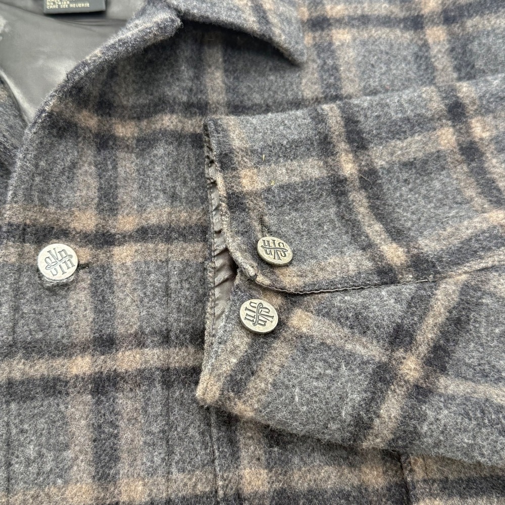 Synergy Studio Morgan Cooper Plaid Wool Blend Button Up Gorpcore Jacket Men M - Picture 5 of 10